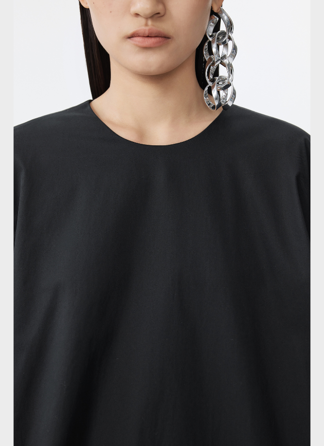 JNBY - Asymmetric Draped Black Dress