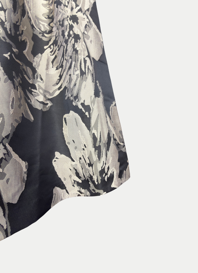 Coster Gold and Black Jacquard A-Line Skirt