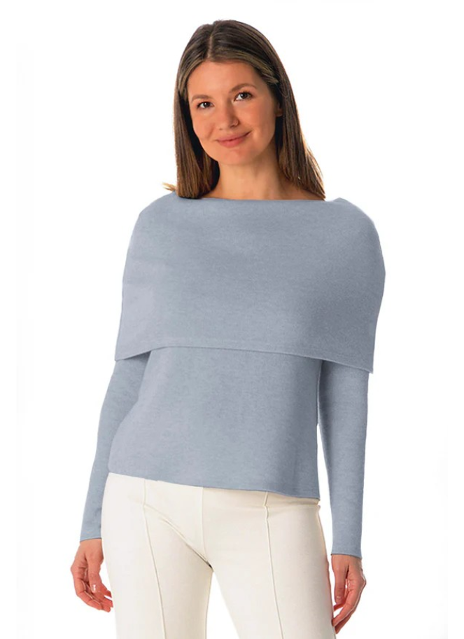 Brenda Beddome rollneck  sweater in heather blue