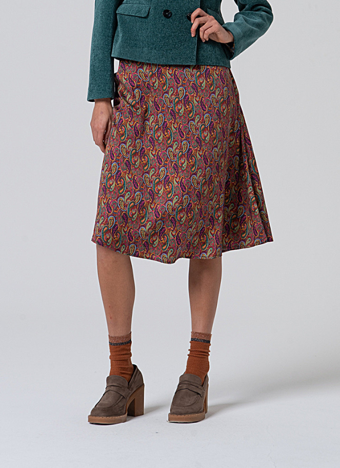 Surkana Paisley Printed Skirt
