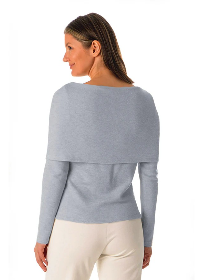 Brenda Beddome rollneck  sweater in heather blue