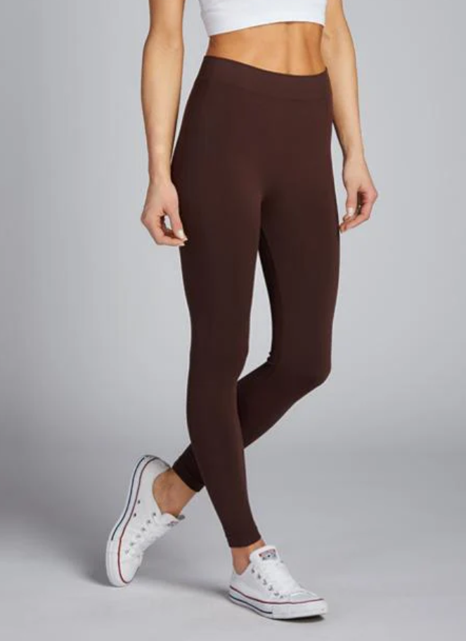 C'est Moi bamboo full length leggings in brown