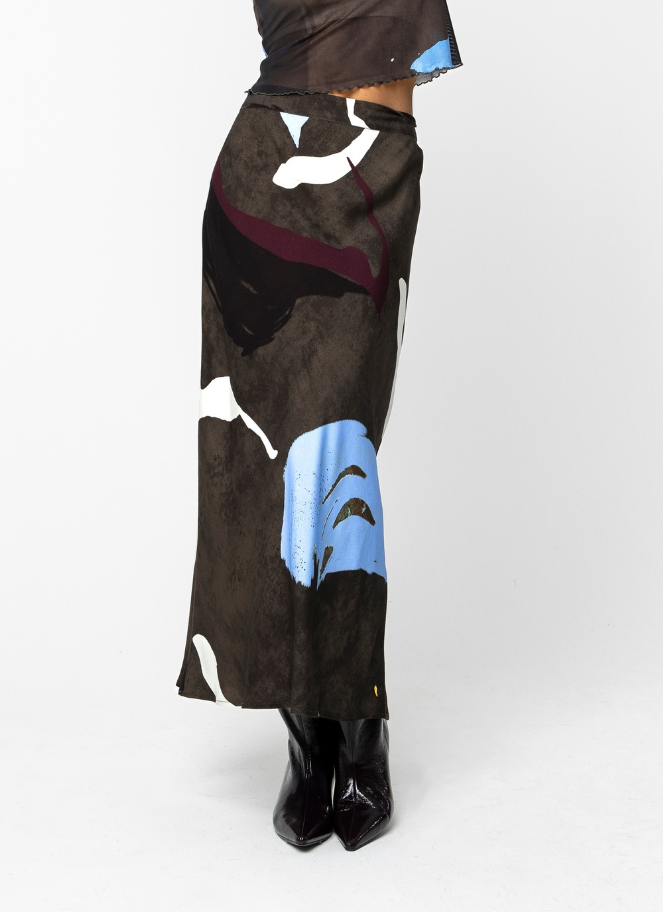 Coster Shadow Graphic Print Skirt