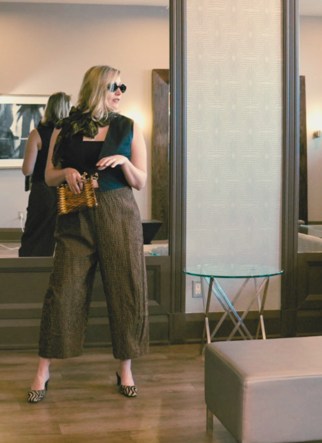 Neirami Checked Cropped Trousers
