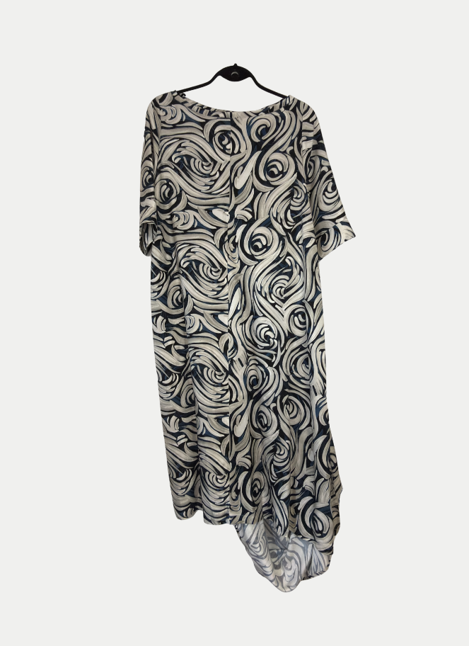 Xenia Painterly Swirl Print Dress