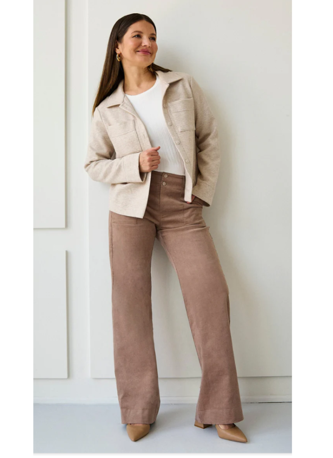 Brenda Beddome Wide Legged Corduroy Pants in Mocha