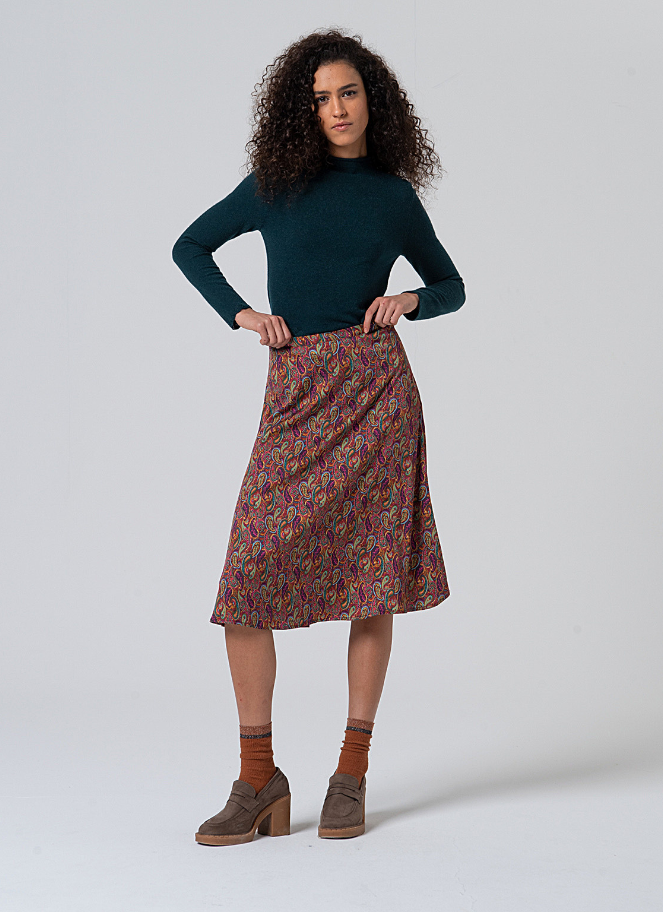 Surkana Paisley Printed Skirt