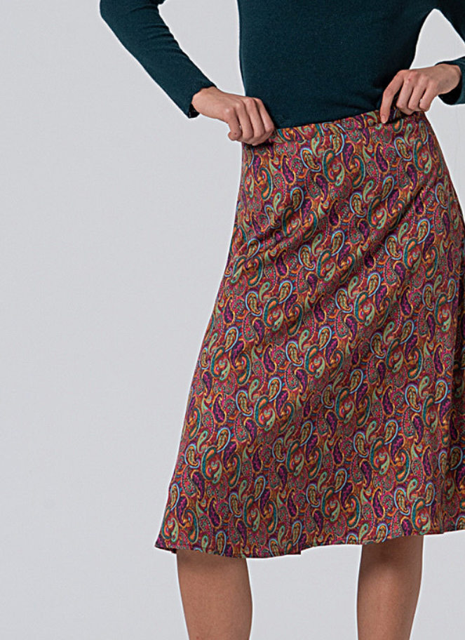 Surkana Paisley Printed Skirt