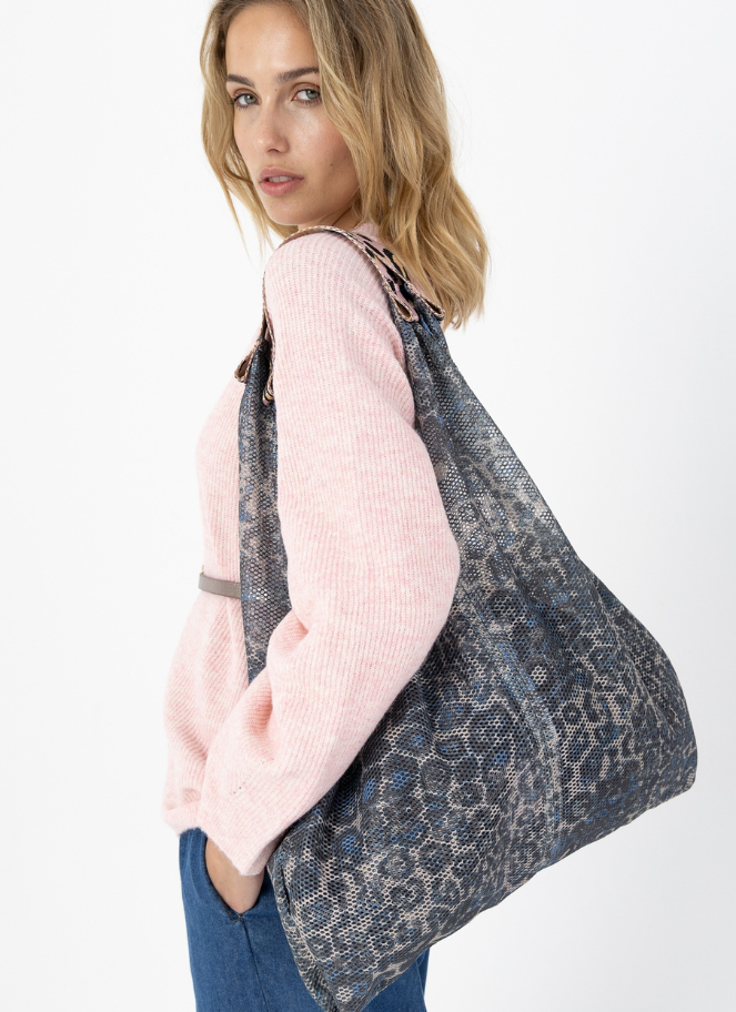 Coster Faded Leopard Print Shoulder Bag