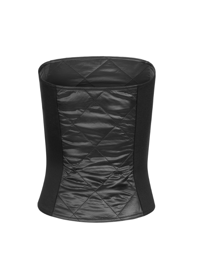 Xenia Quilted black bustier