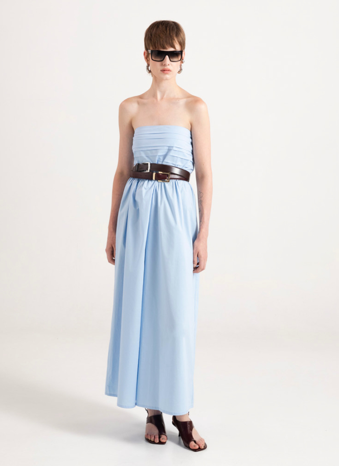 Eufonia Strapless Dress in Ice Blue