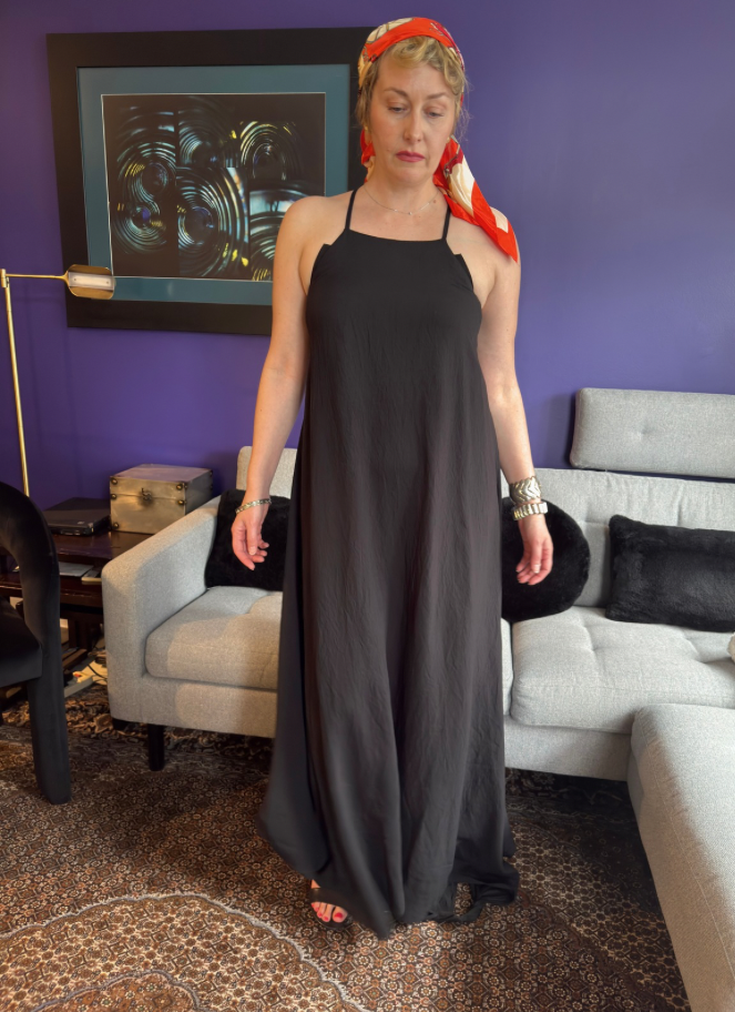 Lotus Eaters Long black halter dress