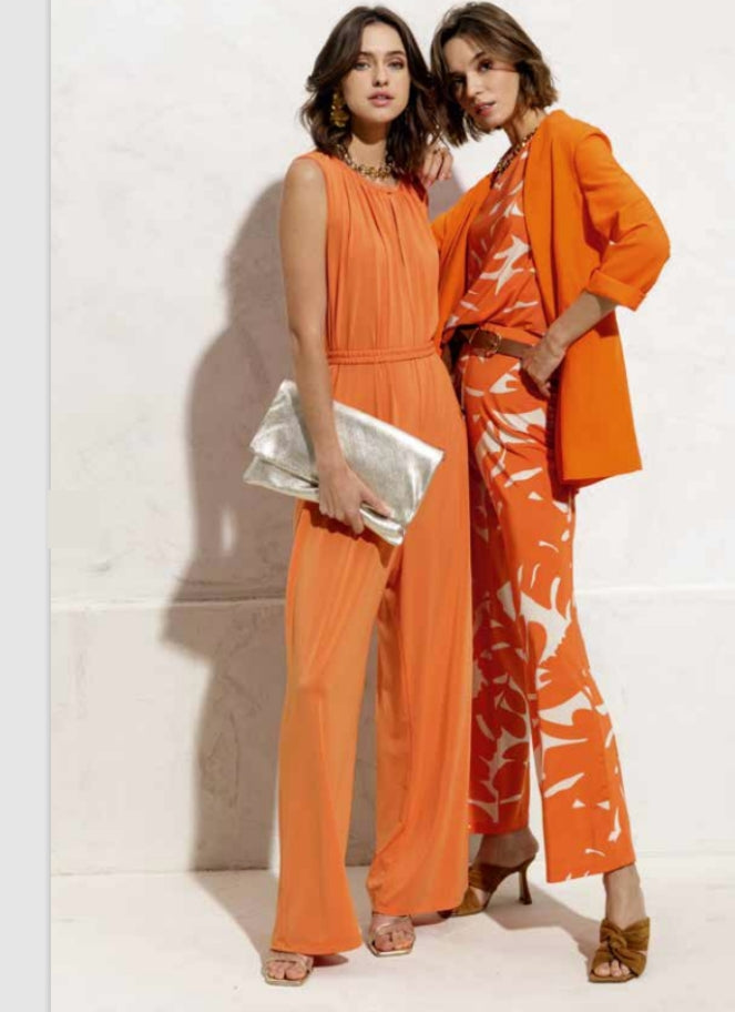 Maria Bellentani tangerine colour jumpsuit